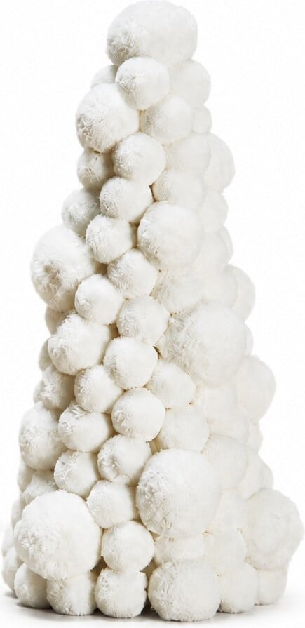 Dekoracja Snowball choinka 35 cm