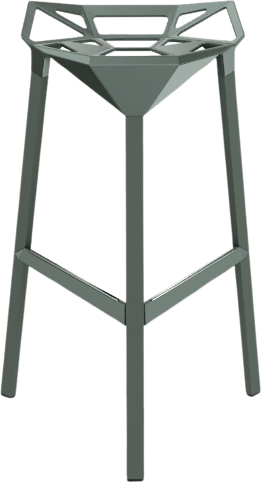 Stołek barowy Stool_One 84 cm szarozielony