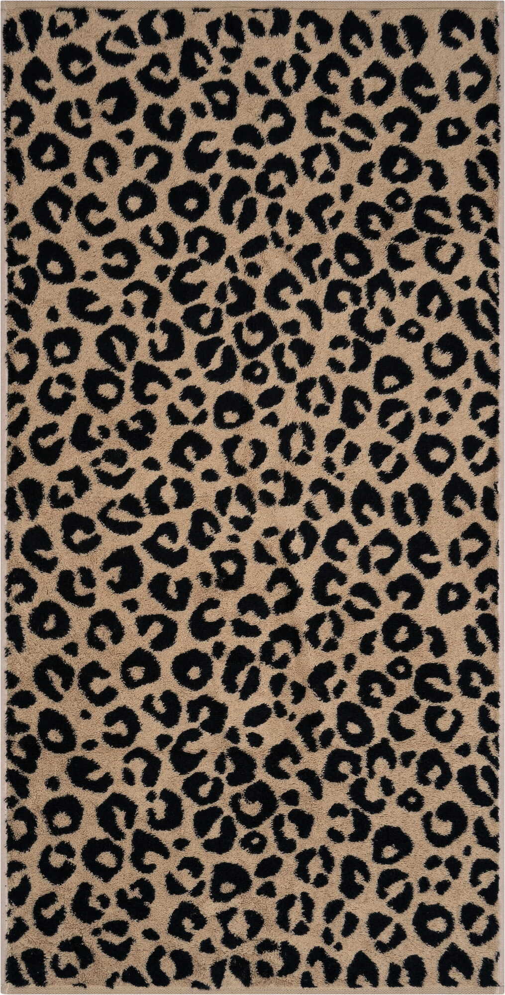 Ręcznik do rąk Two-Tone Leo w panterkę 50 x 100 cm karmelowy