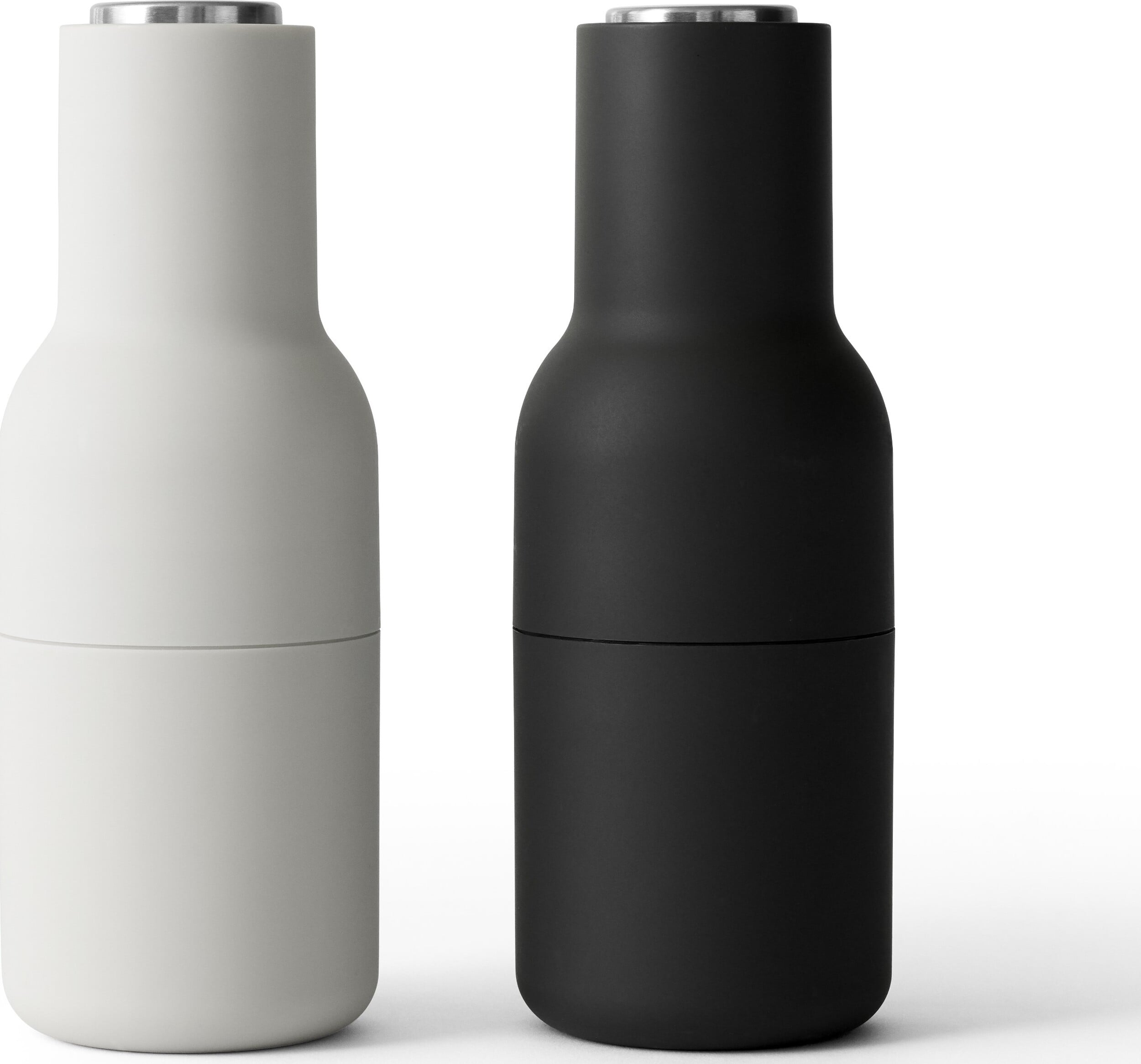 Młynki do pieprzu soli lub przypraw Bottle Grinder Steel czarny i biały 2 szt.