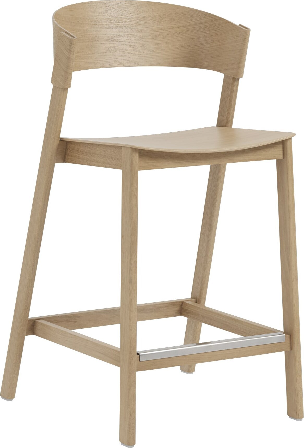 Stołek Cover 65 cm jasny dąb z ochraniaczem na podnóżek