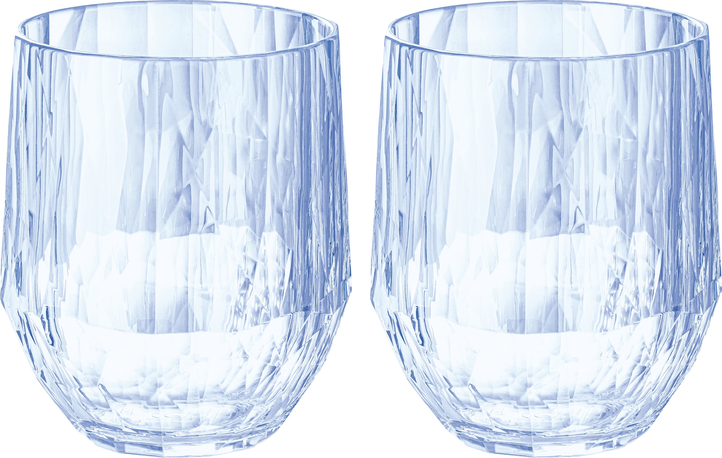 Kubki Club No. 23 200 ml transparentny niebieski 2 szt.