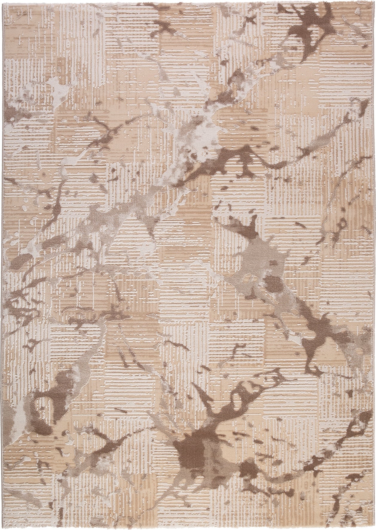 Dywan Bolero w kleksy taupe 80 x 150 cm