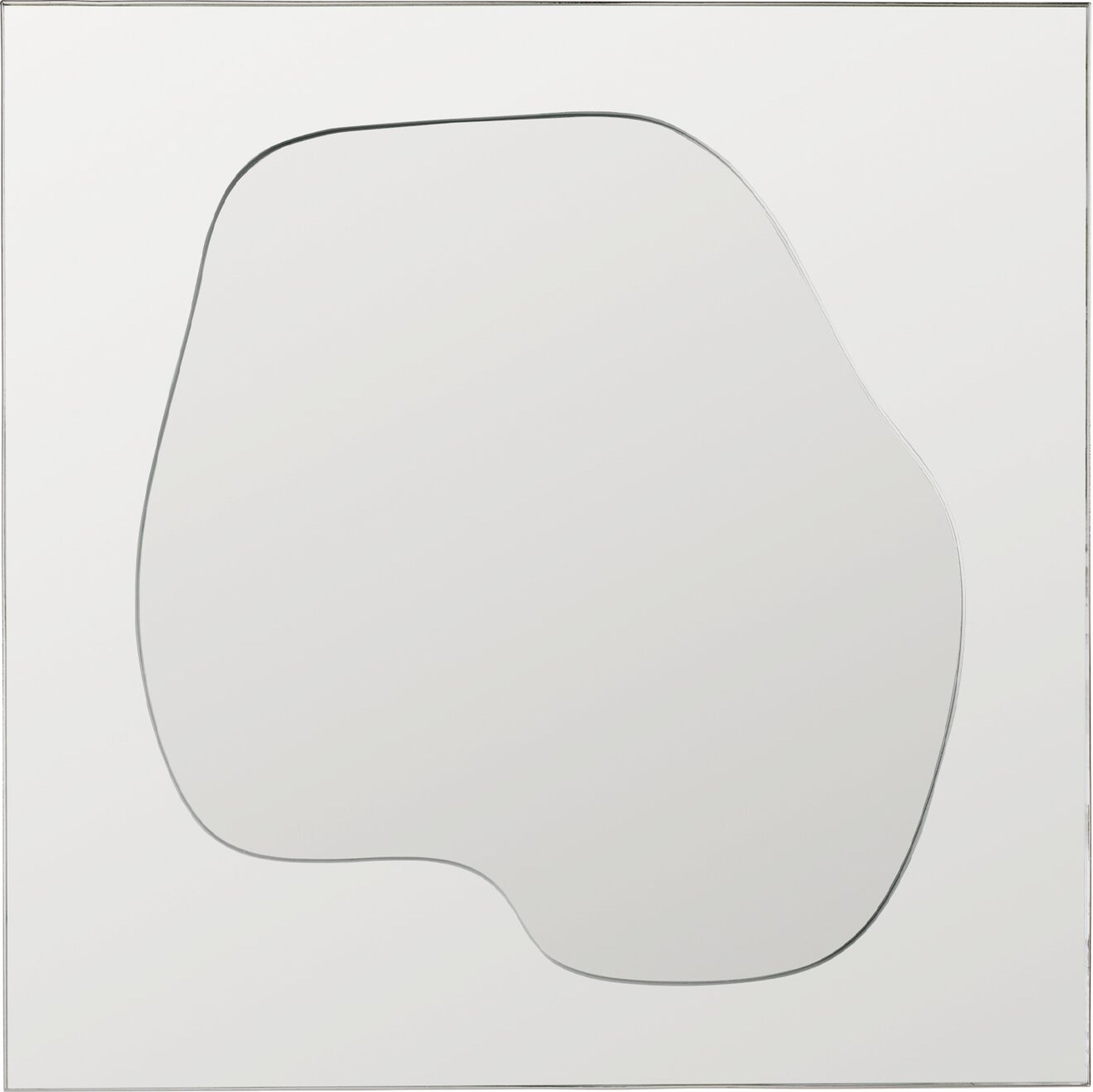 Lustro ścienne Folia 45 cm srebrne