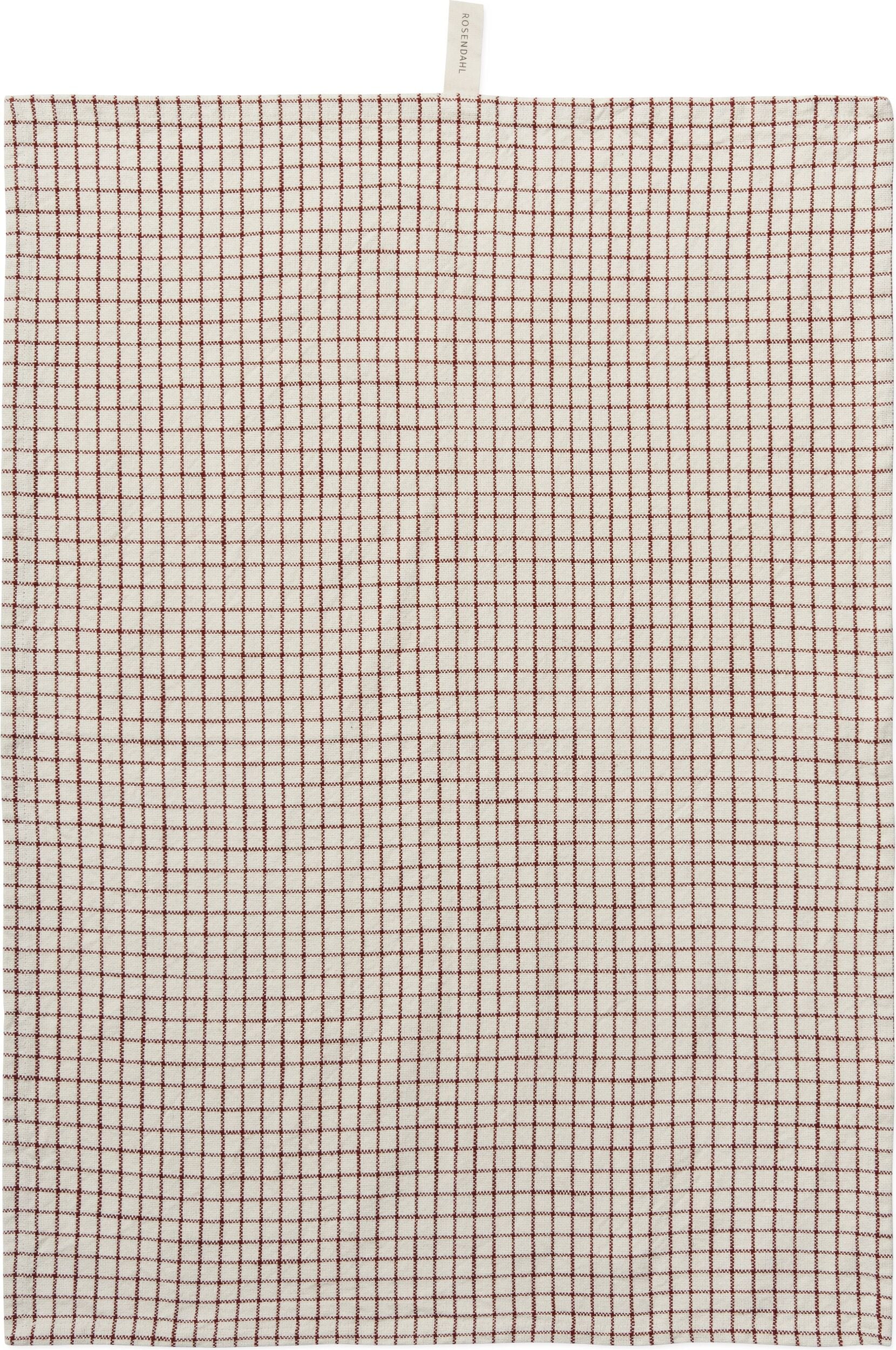 Ścierka kuchenna Garn w kratkę 50 x 70 cm terakota