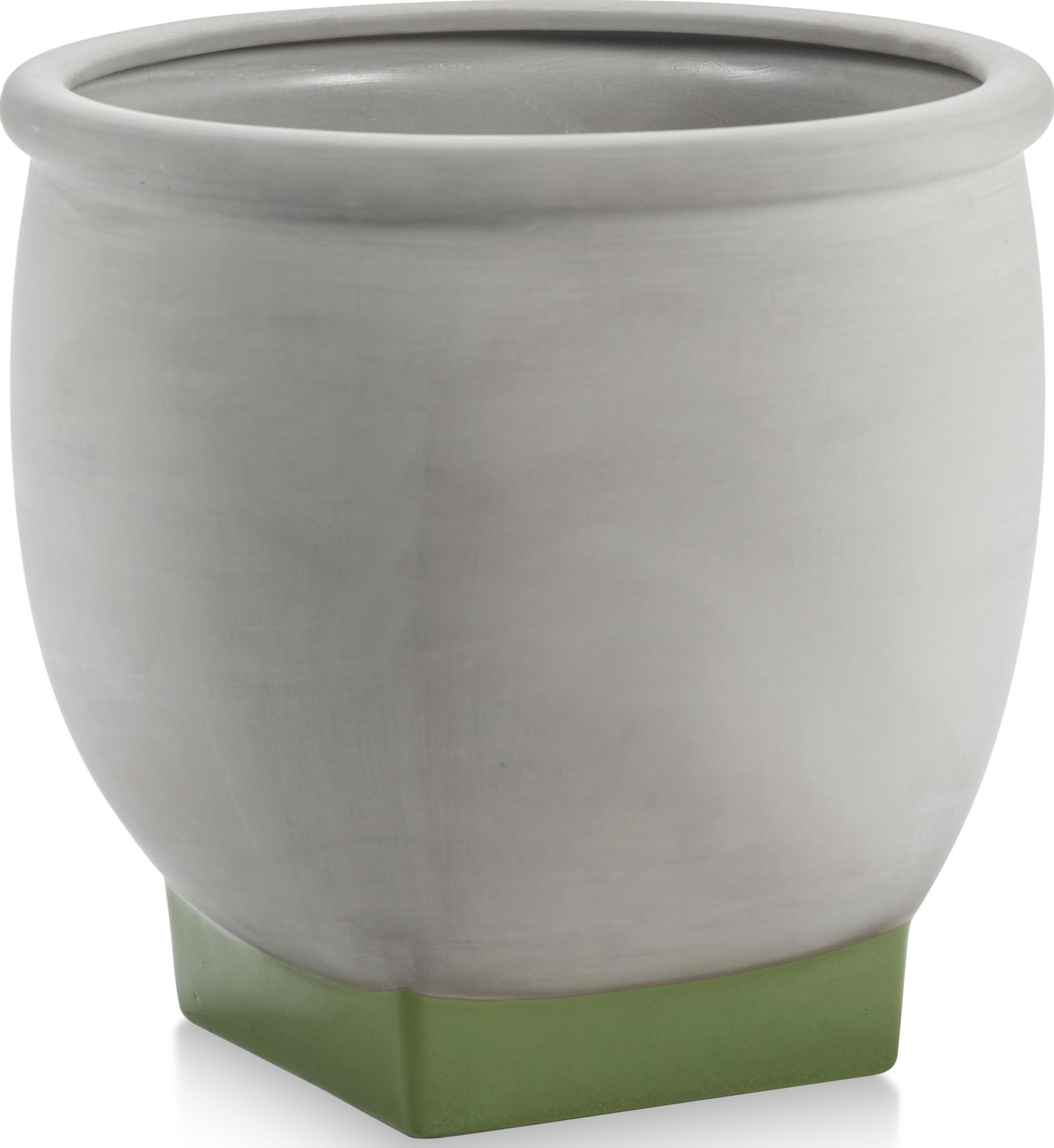 Osłonka na doniczkę Rosamar 33 cm szaro-zielona