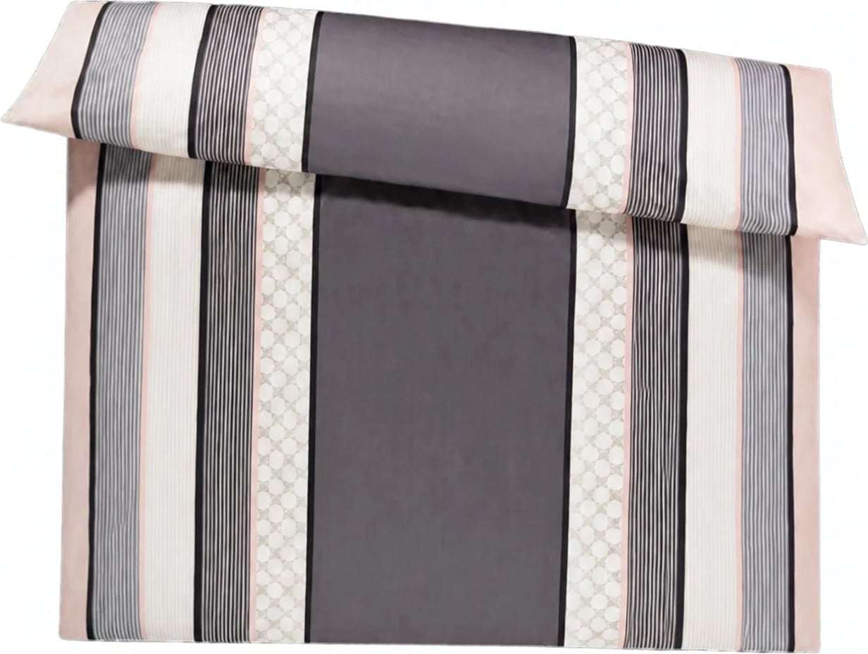 Poszewka na kołdrę Cornflower Stripes 200 x 200 cm deep rose z bawełny satynowej