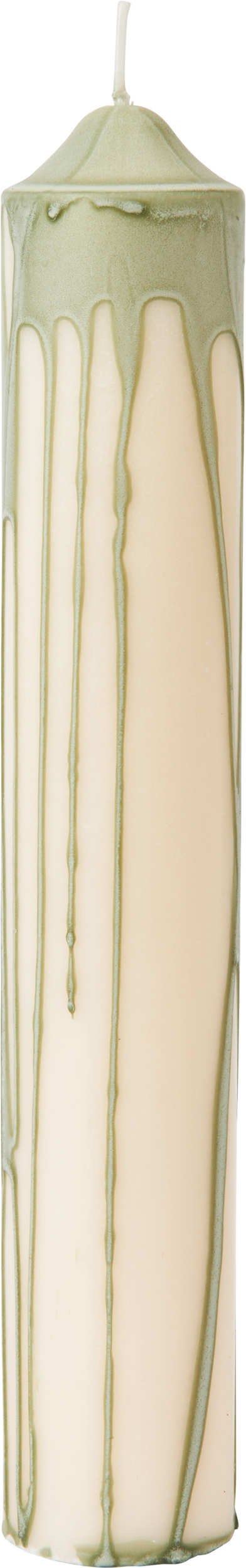 Świeca Dryp Pillar 30 cm jasnozielona