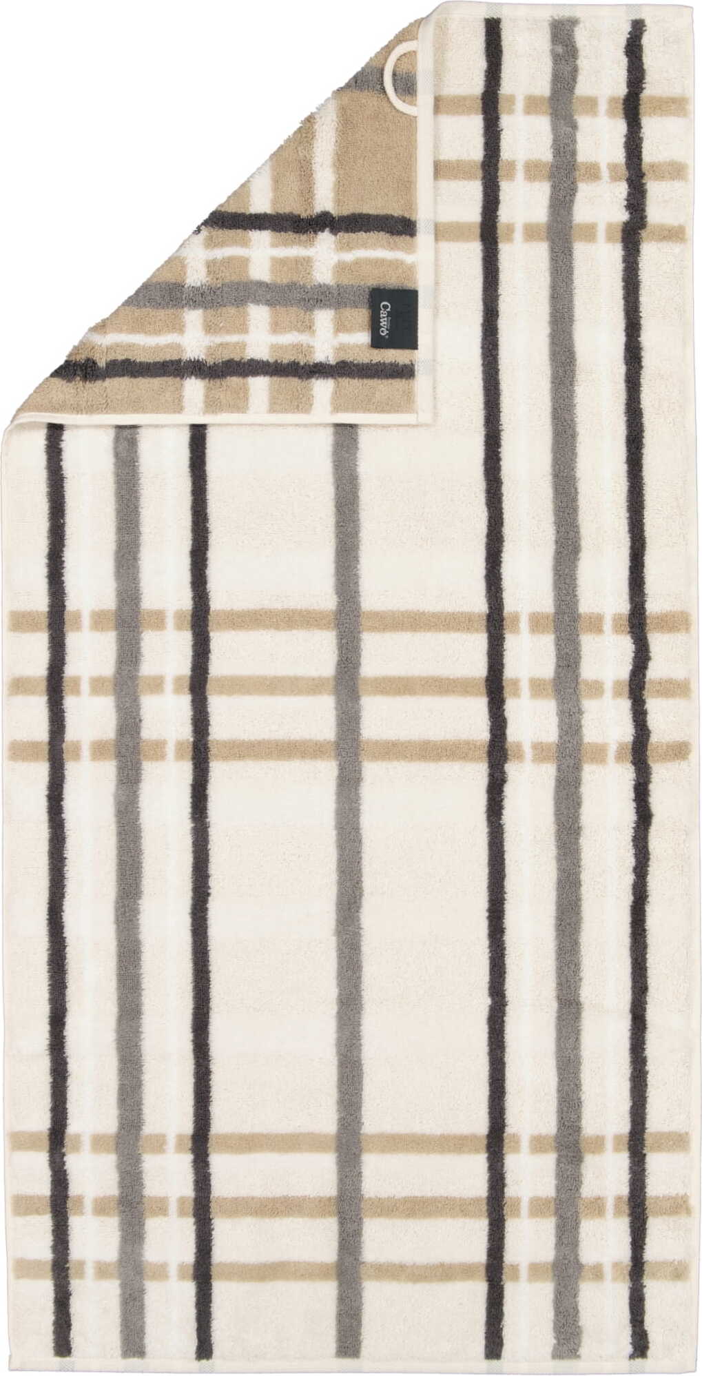Ręcznik kąpielowy Noblesse Check w kratkę 80 x 150 cm naturalny