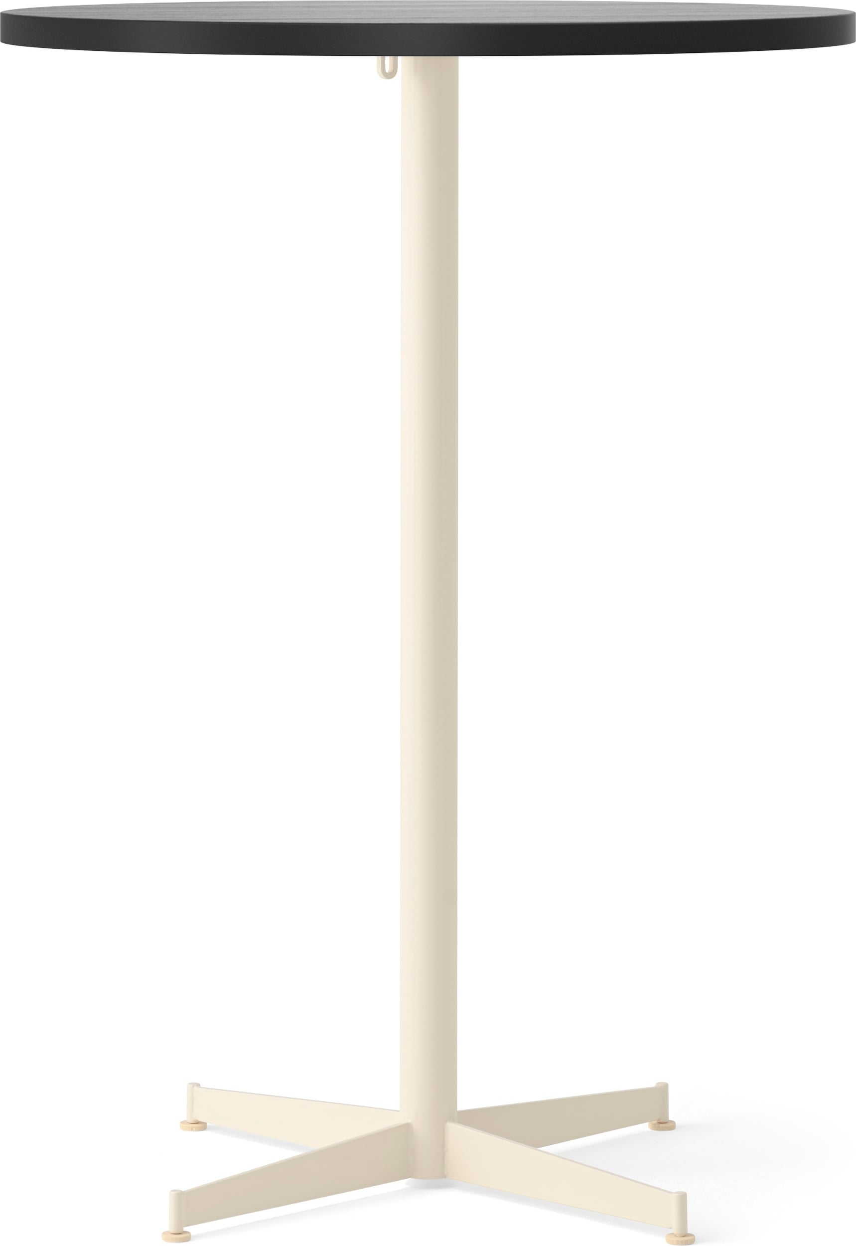 Stół barowy z kremową podstawą Nook Star Base wysoki 80 cm czarny