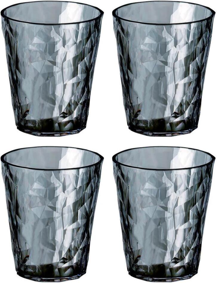 Kubki Club No. 1 250 ml transparentny szary 4 szt.