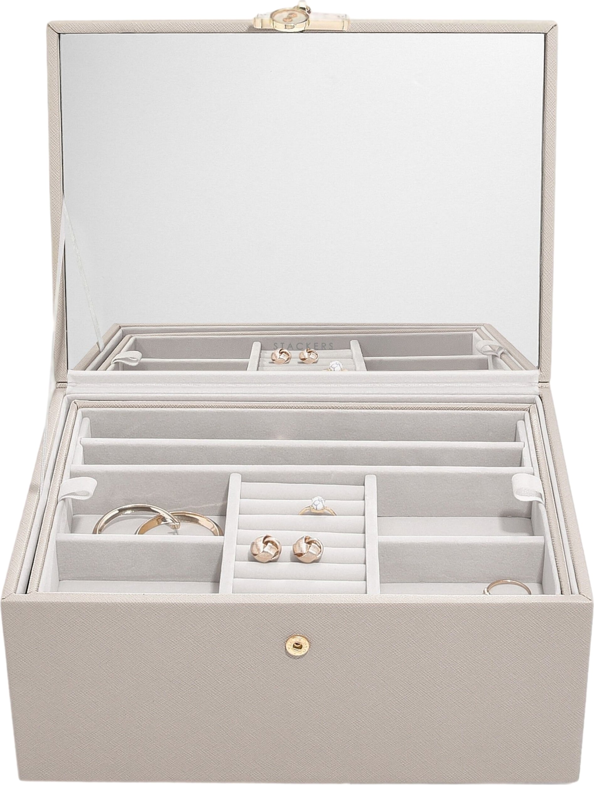 Szkatułka na biżuterię Stackers Luxury classic taupe