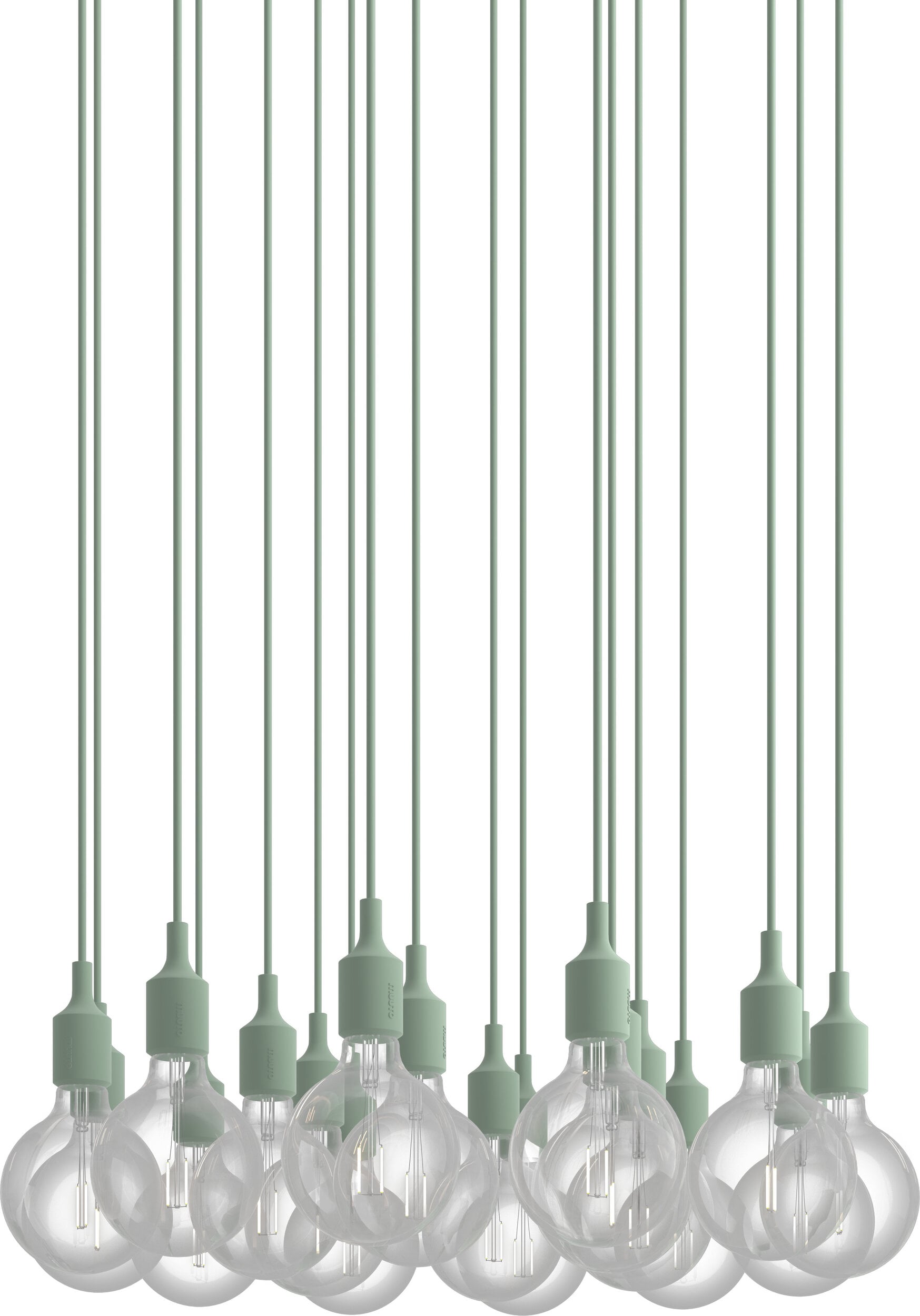 Lampa wisząca E27 18-punktowa jasnozielona