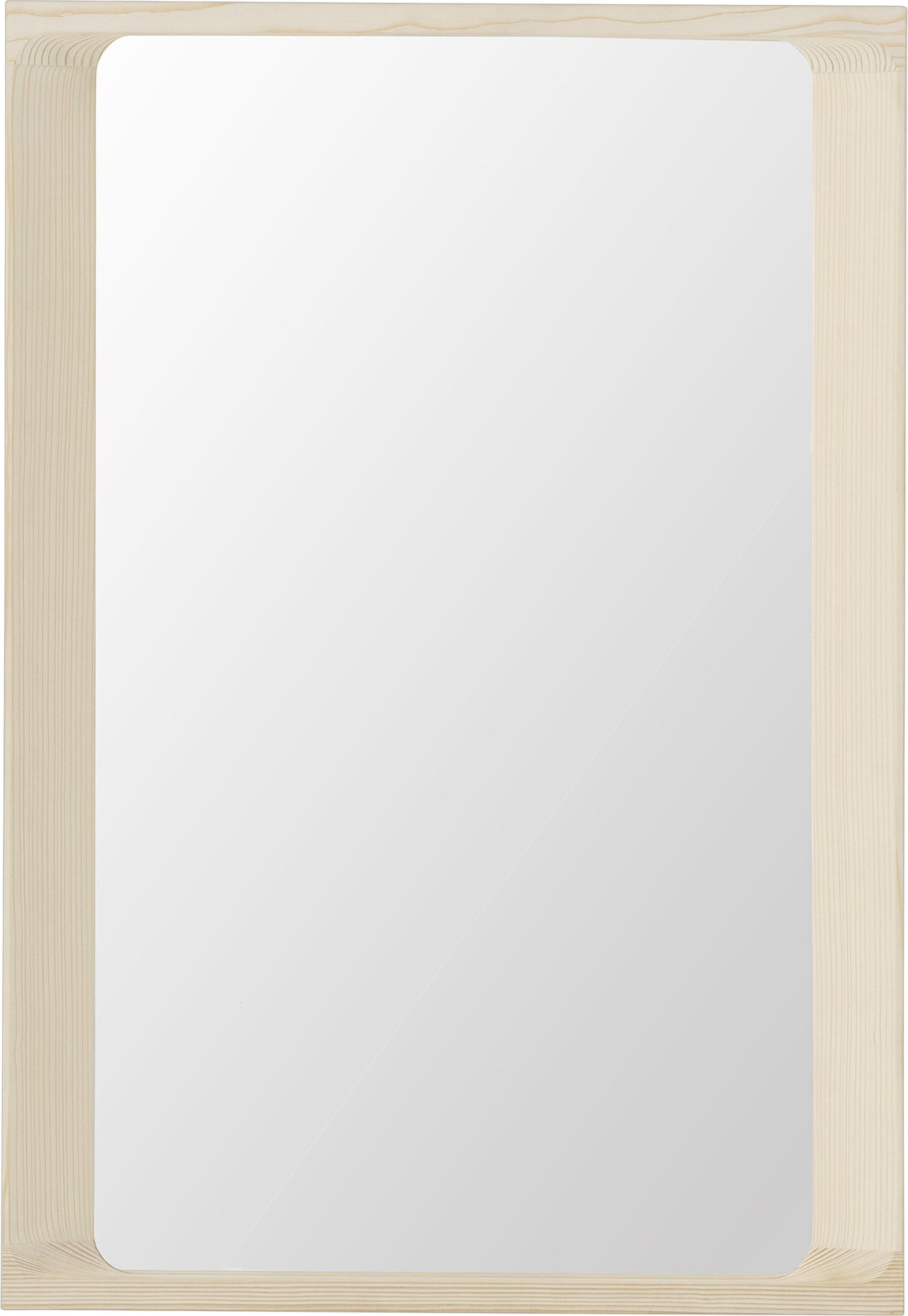 Lustro ścienne Arced 80 cm beżowe