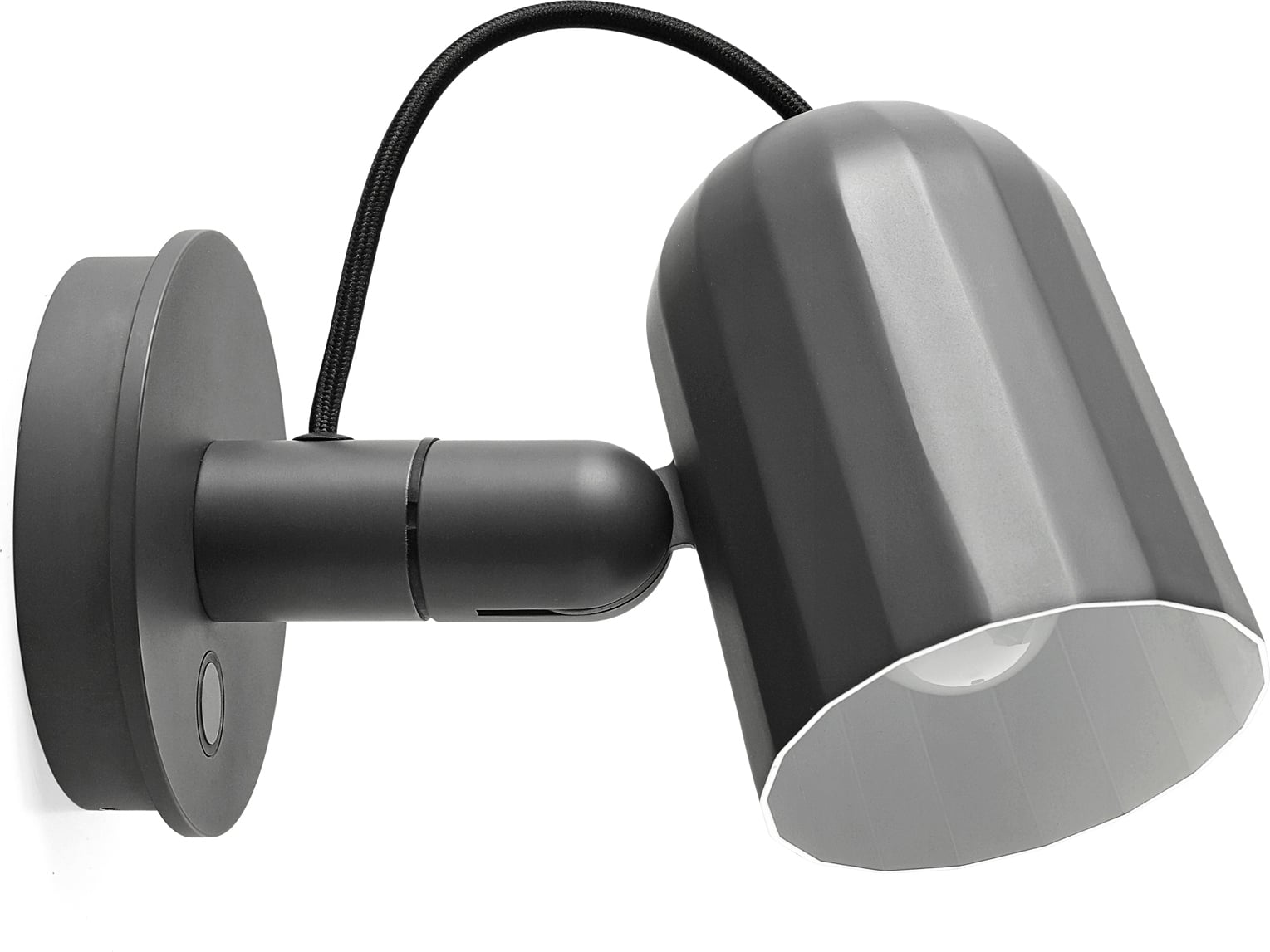 Kinkiet Noc Wall Button ciemnoszary