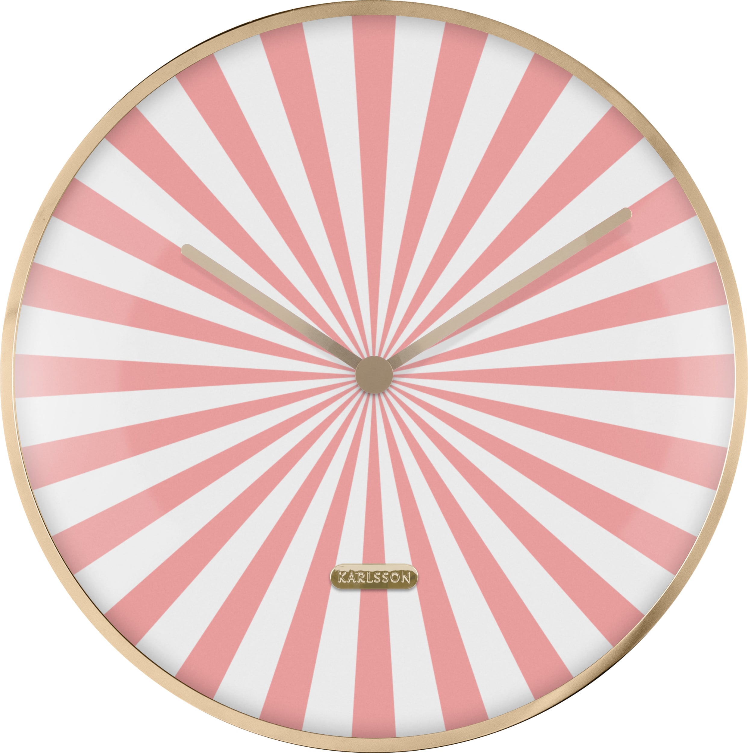 Zegar ścienny Candy Swirl różowo-biały