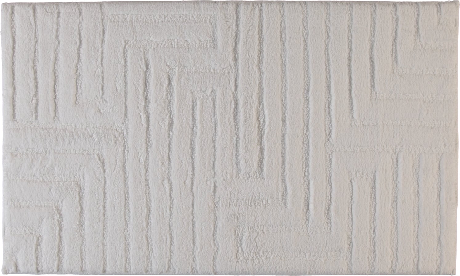 Dywanik łazienkowy Cawo 60 x 100 cm biały wytłaczany
