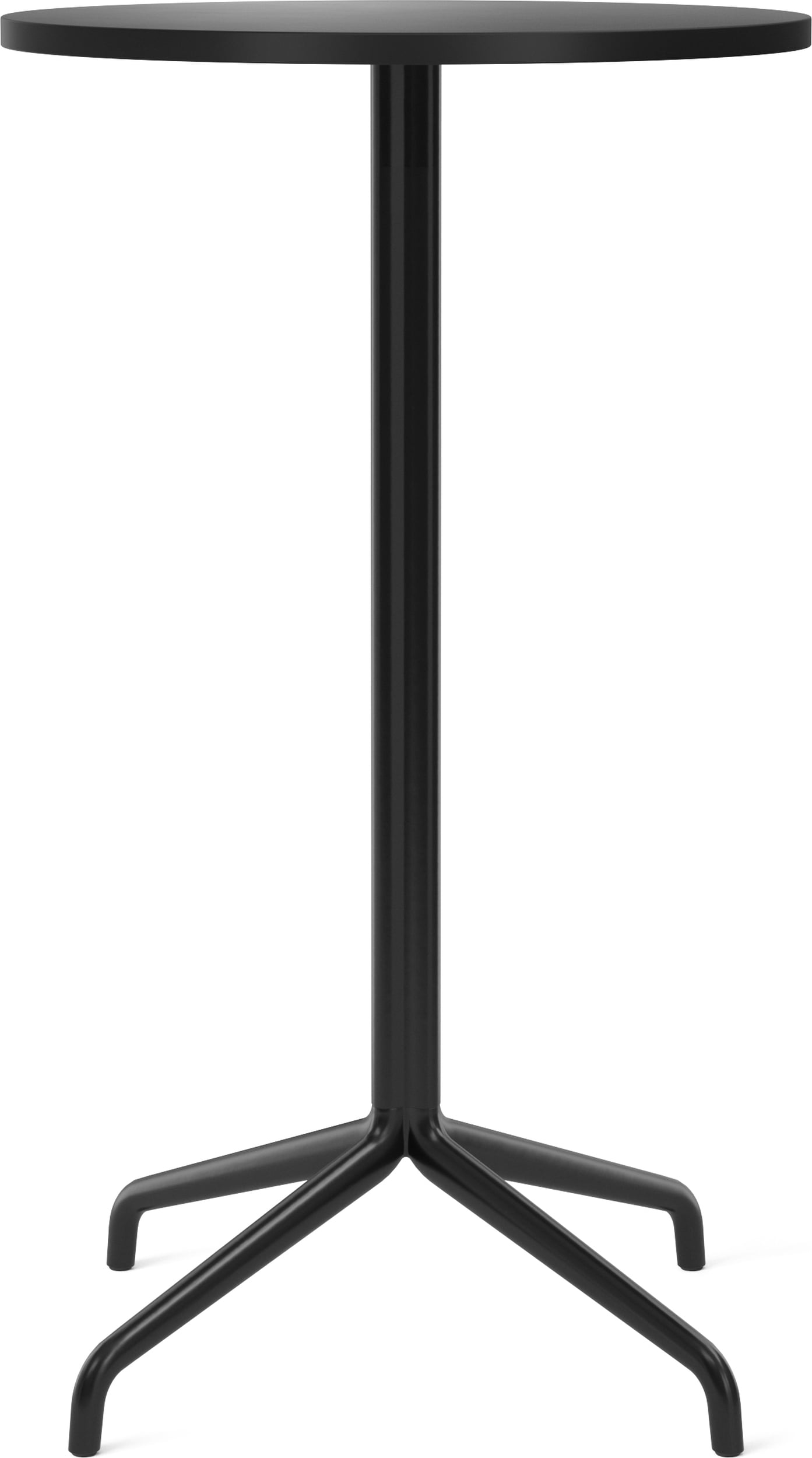Stół barowy Harbour Column Star Base wysoki 60 cm czarny z blatem pokrytym linoleum