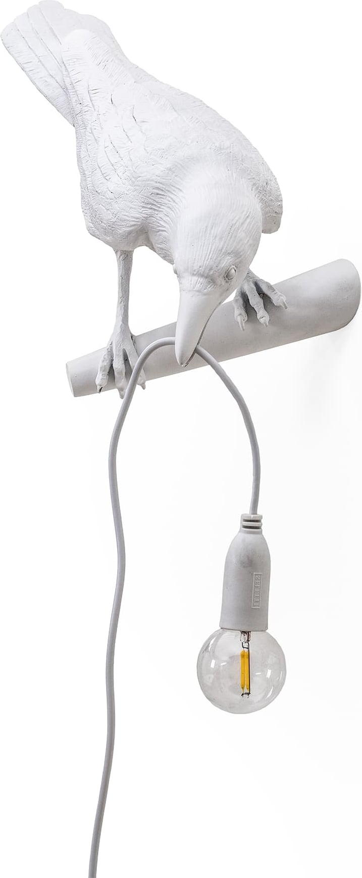 Lampa Bird biała zewnętrzna Looking Right