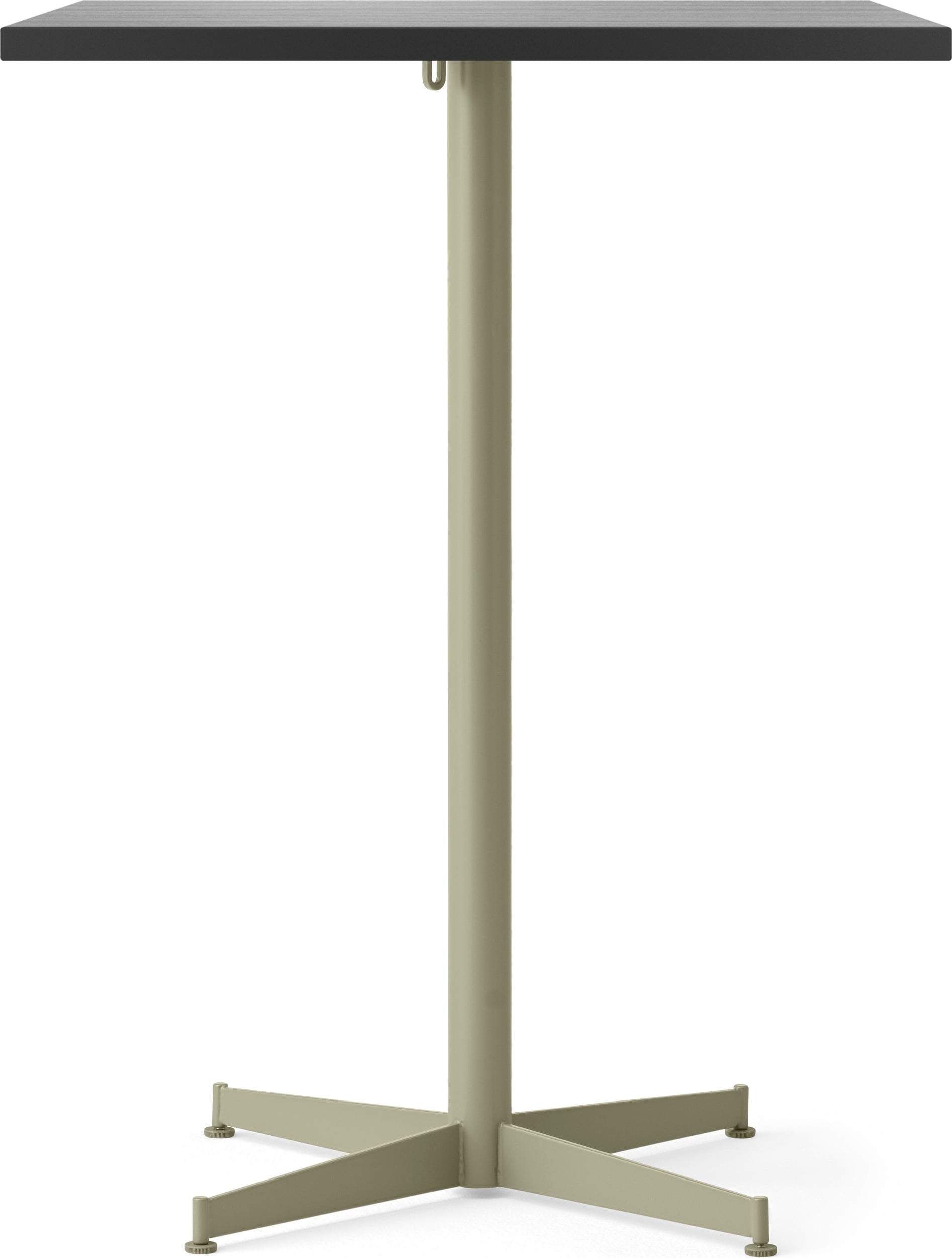 Stół barowy z oliwkową podstawą Nook Star Base kwadratowy 93 cm czarny