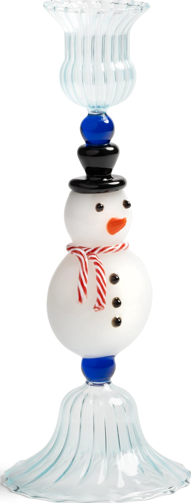 Świecznik na klasyczną świecę Merry Snowman 20 cm