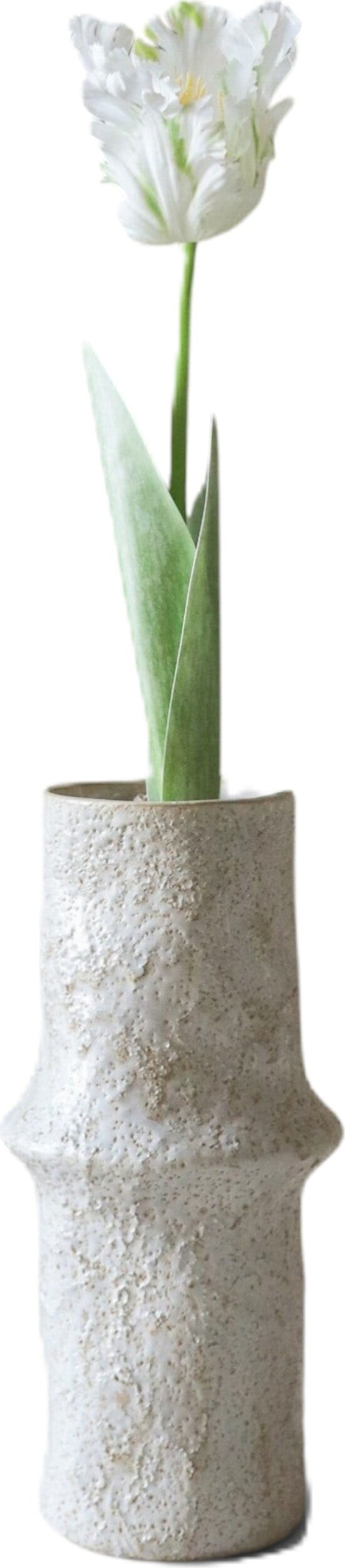 Kwiat sztuczny Botane tulipan 69 cm biały papuzi