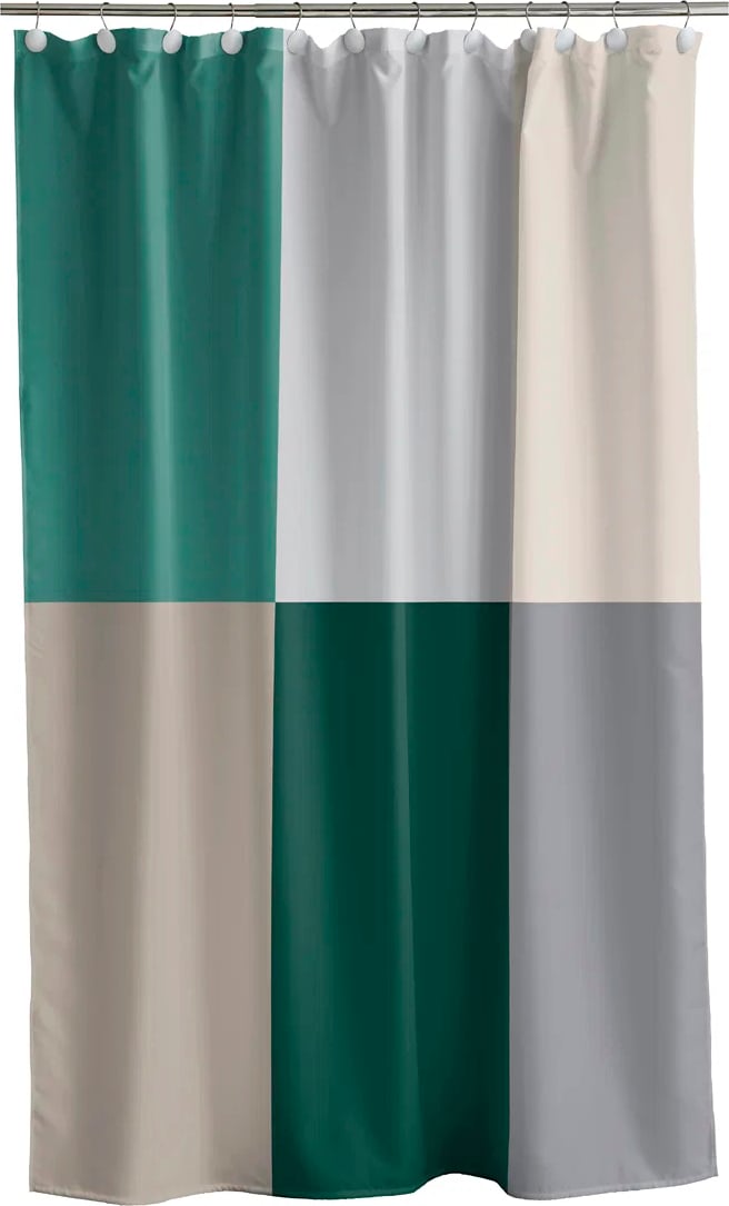 Zasłona prysznicowa Fusion 180 x 200 cm zielono-szara