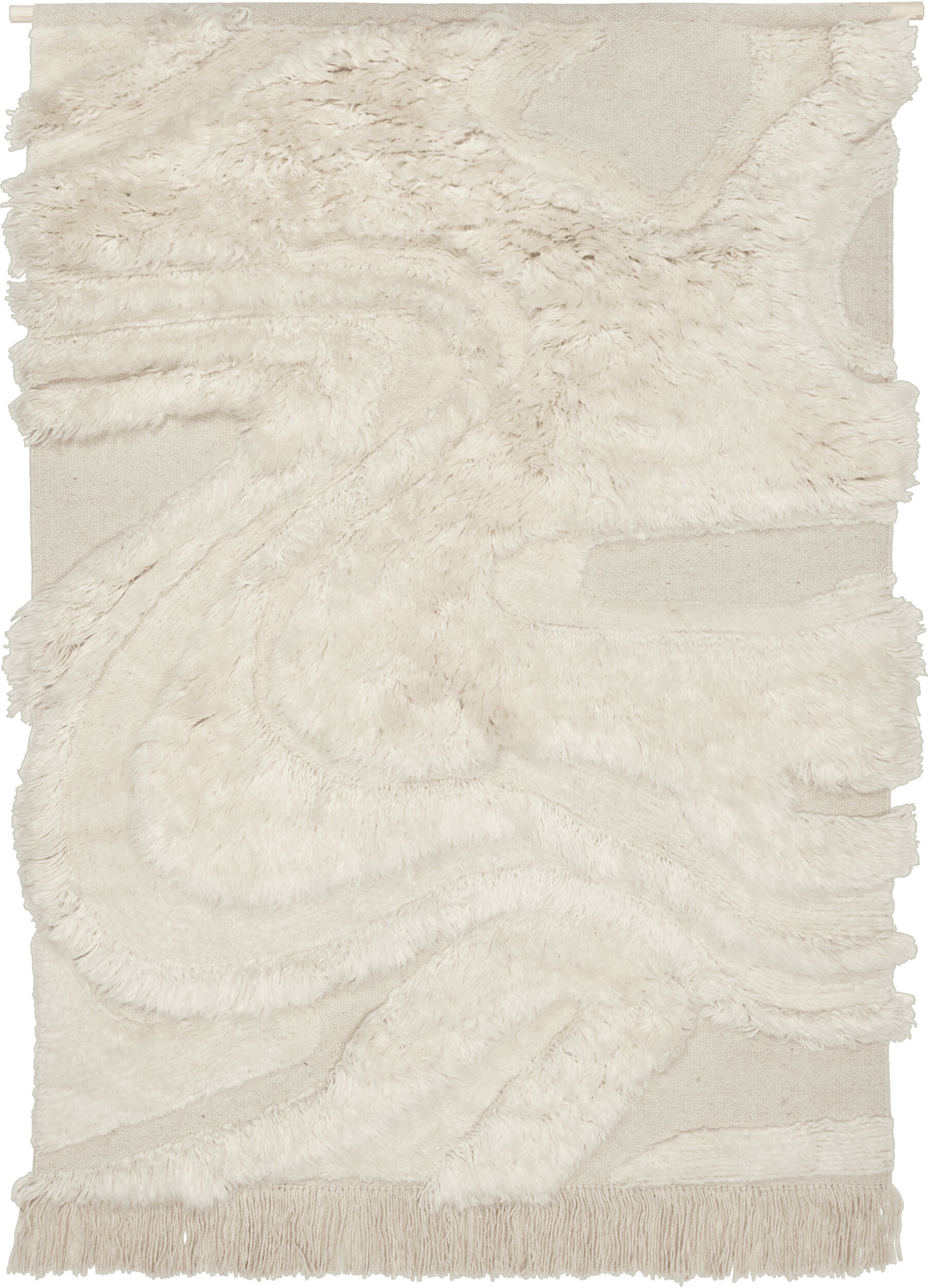 Dywan na ścianę Rime 110 x 145 cm złamana biel