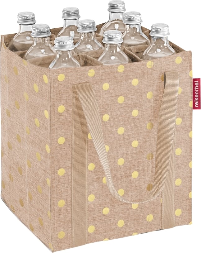 Torba na butelki Bottlebag w grochy beżowa