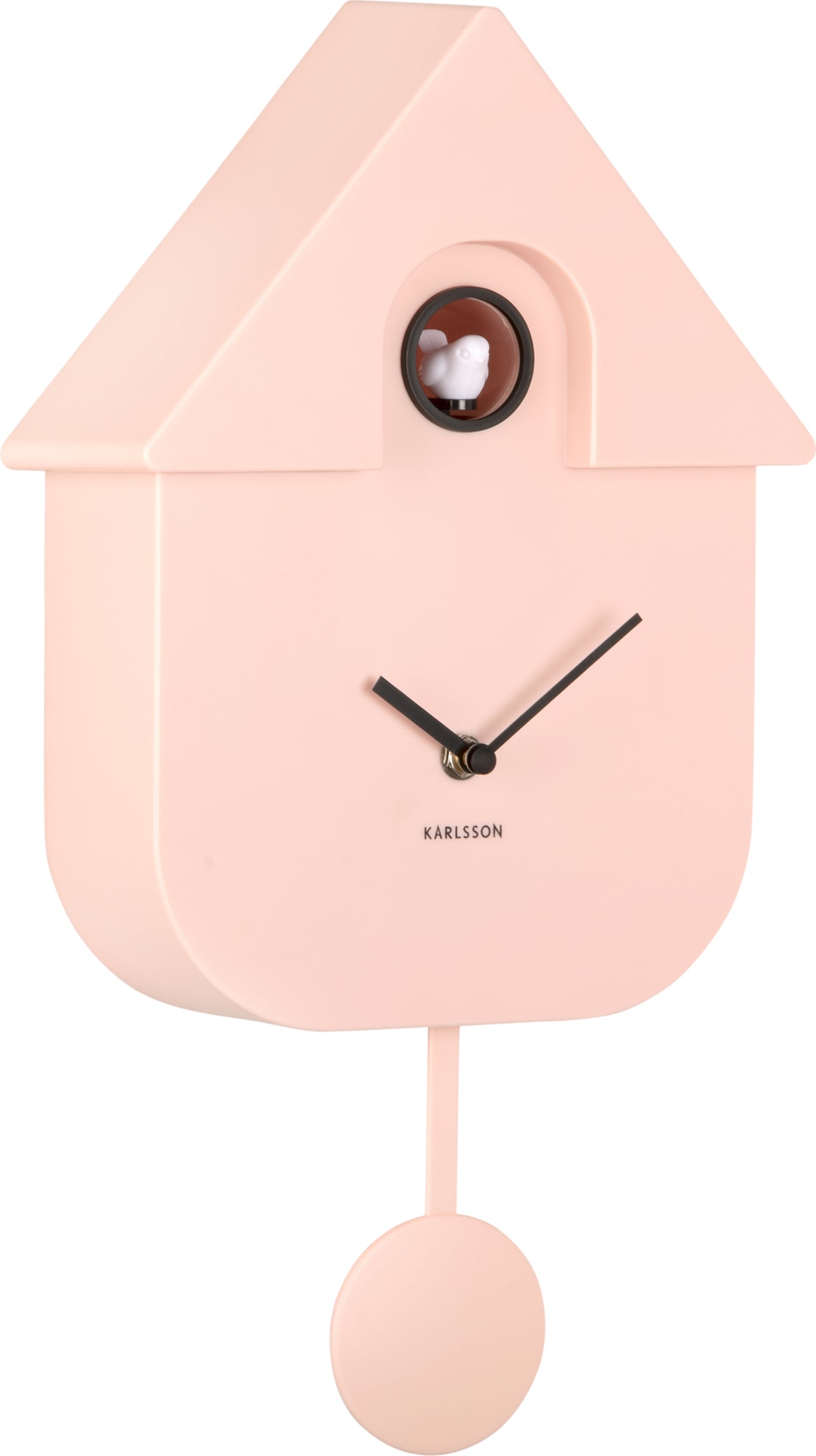 Zegar ścienny z kukułką Modern Cuckoo jasnoróżowy