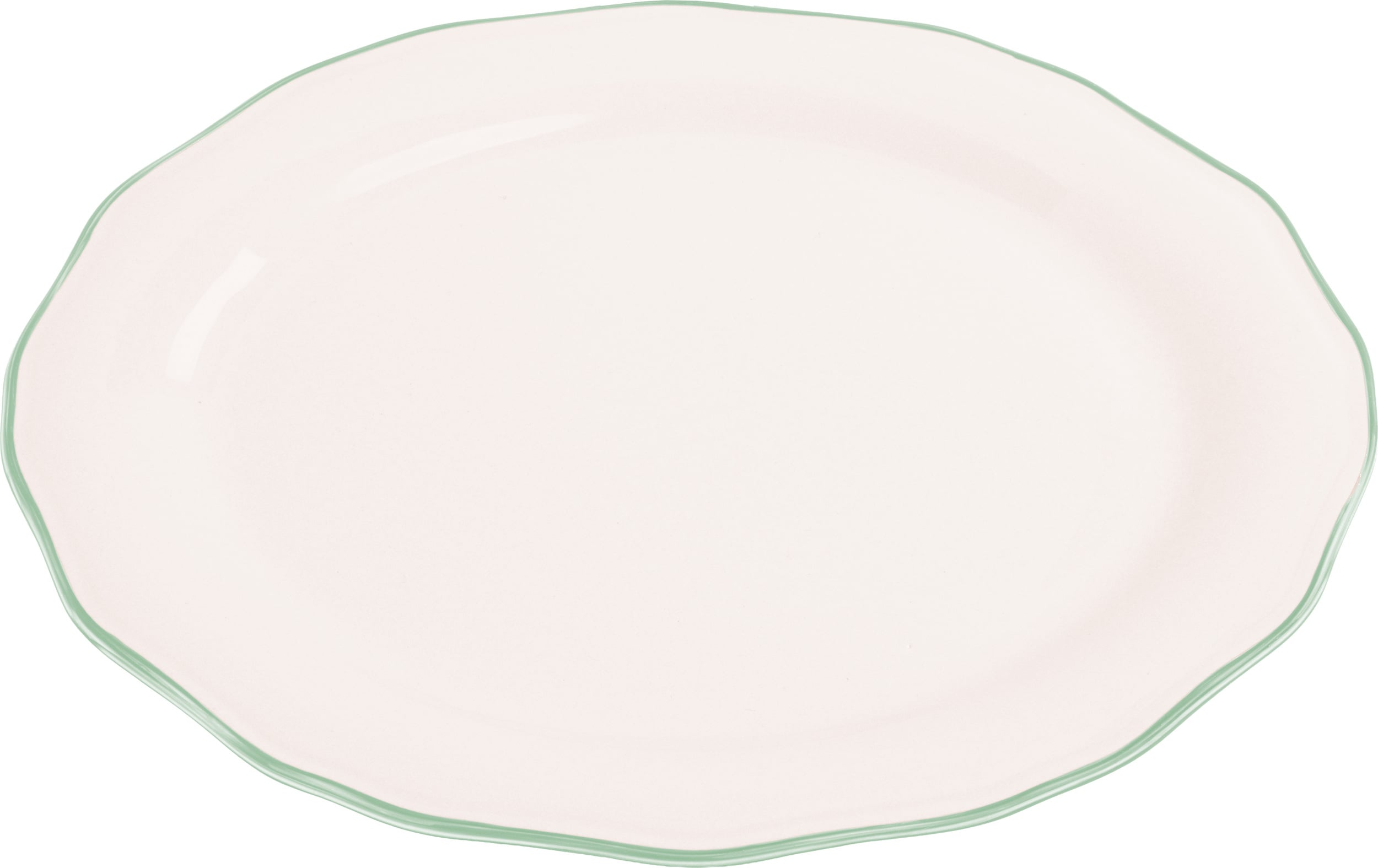 Talerz Asolo owalny 38 cm biało-błękitny