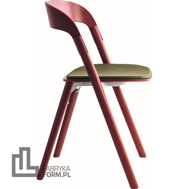 Krzesło Pila z poduszką czerwono-zielone
