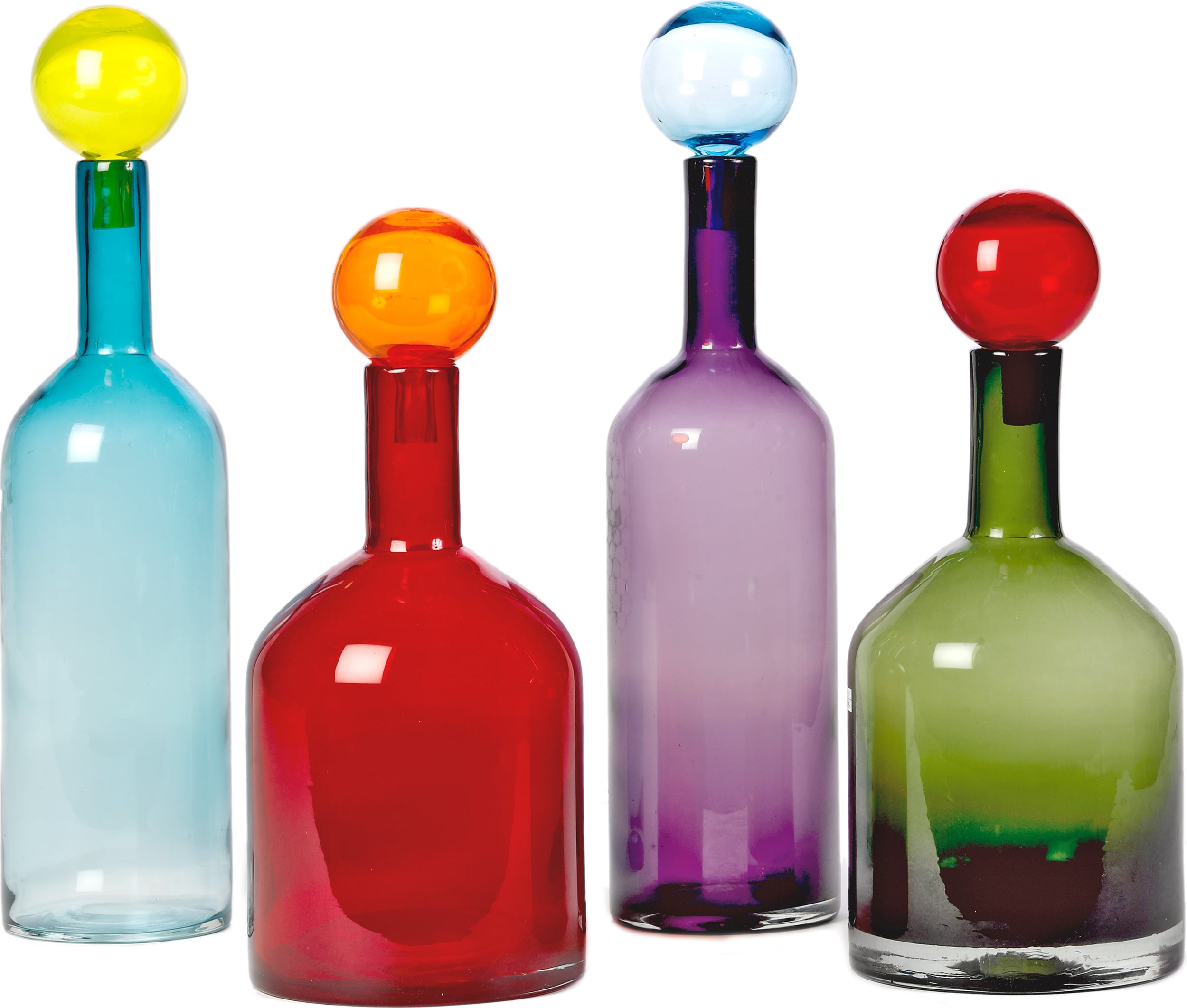 Dekoracje szklane Bubbles and Bottles wielokolorowe 4 el.