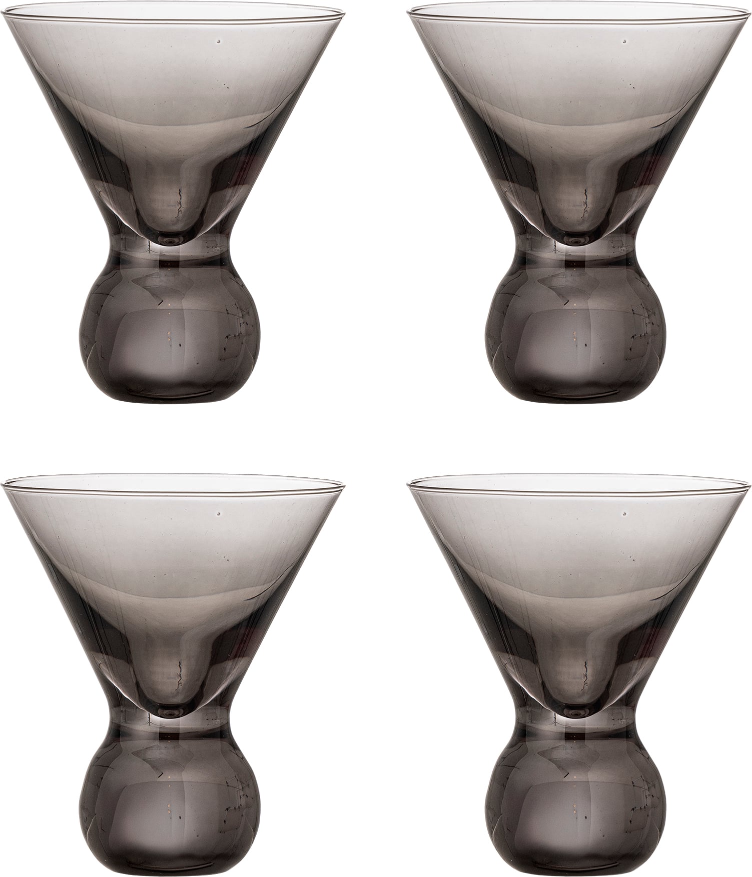 Kieliszki do koktajli Corliss 165 ml szare 4 szt.