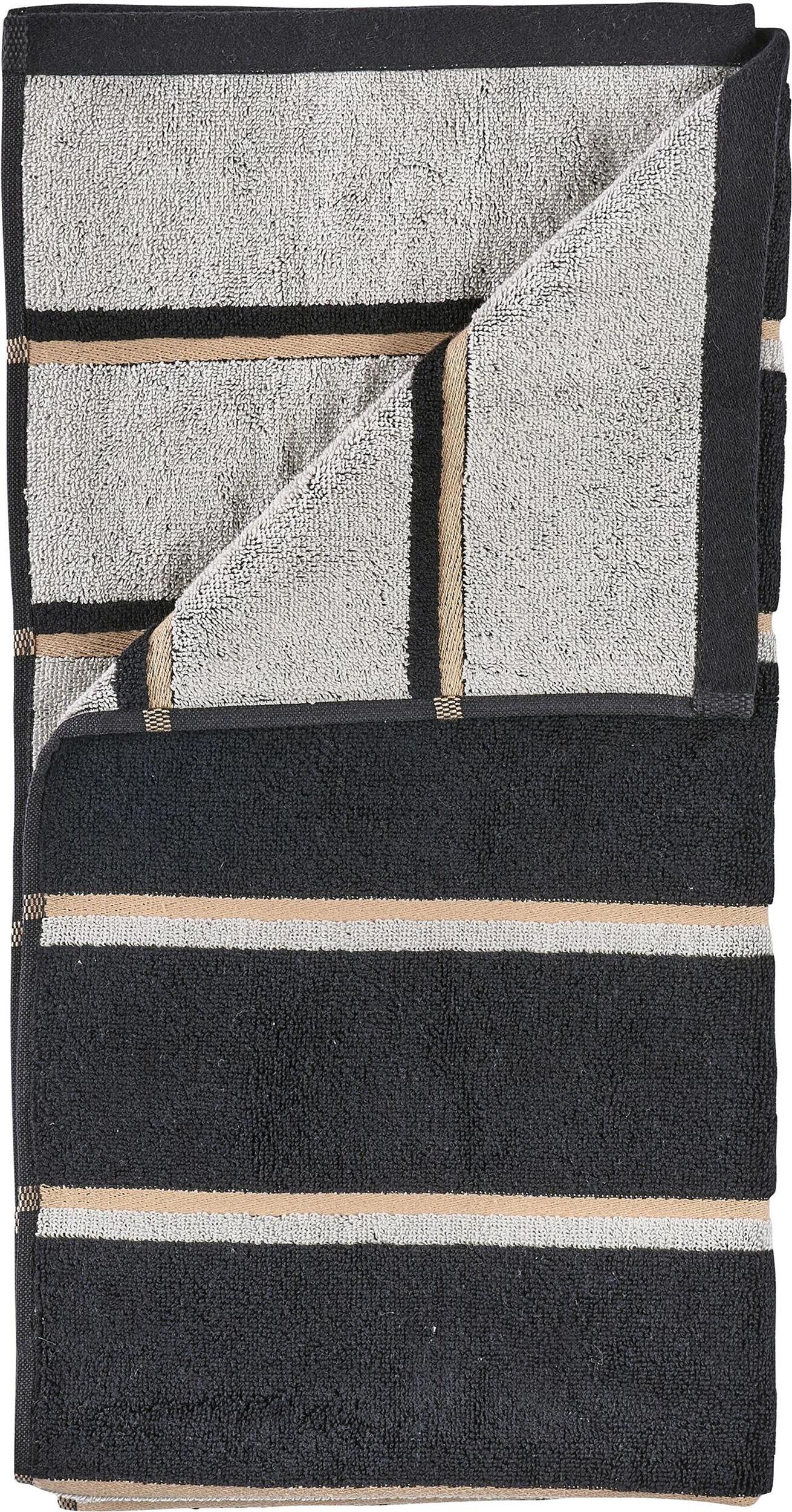 Ręcznik Sauna 70 x 140 cm czarno-szary