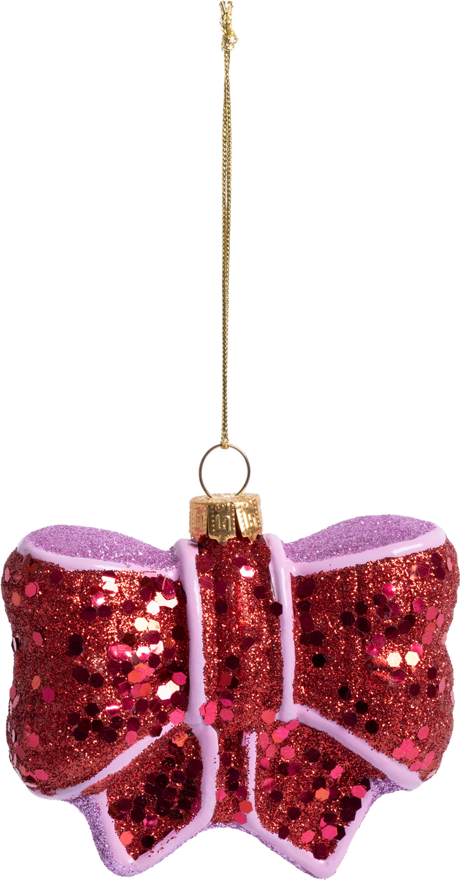 Bombka Ribbon czerwona