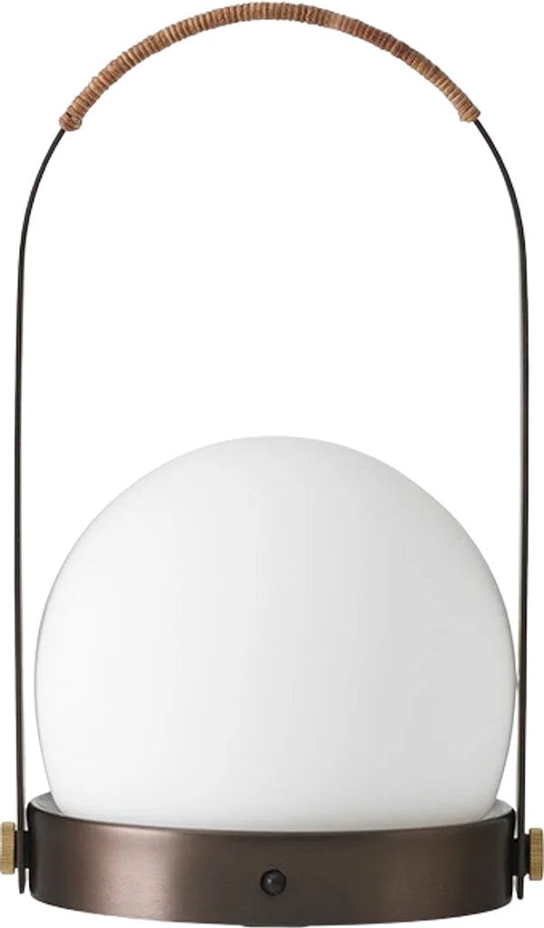 Lampa bezprzewodowa Carrie brązowa ze skórzanym uchwytem