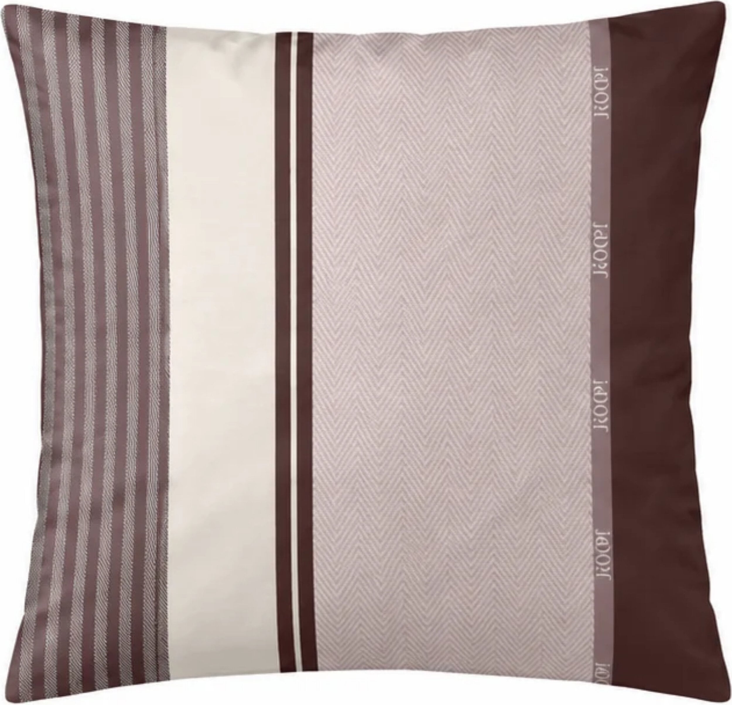Poszewka na poduszkę Herringbone Stripes 80 x 80 cm Rose z bawełny satynowej