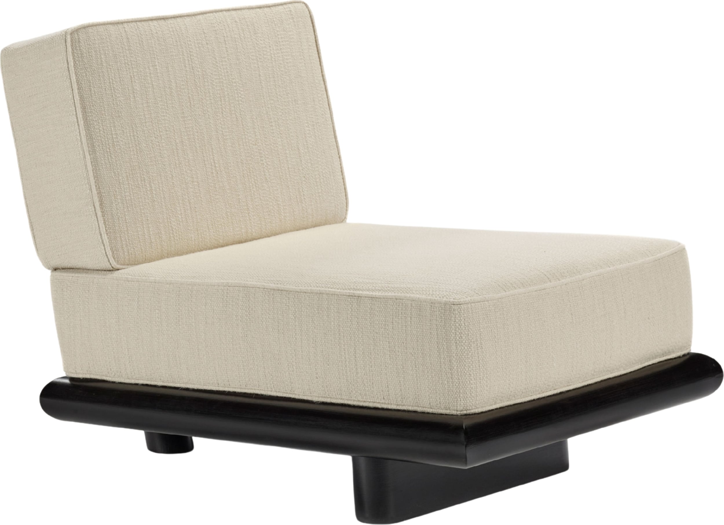 Sofa jednoosobowa Ono 95 cm beżowa drewno tulipanowca