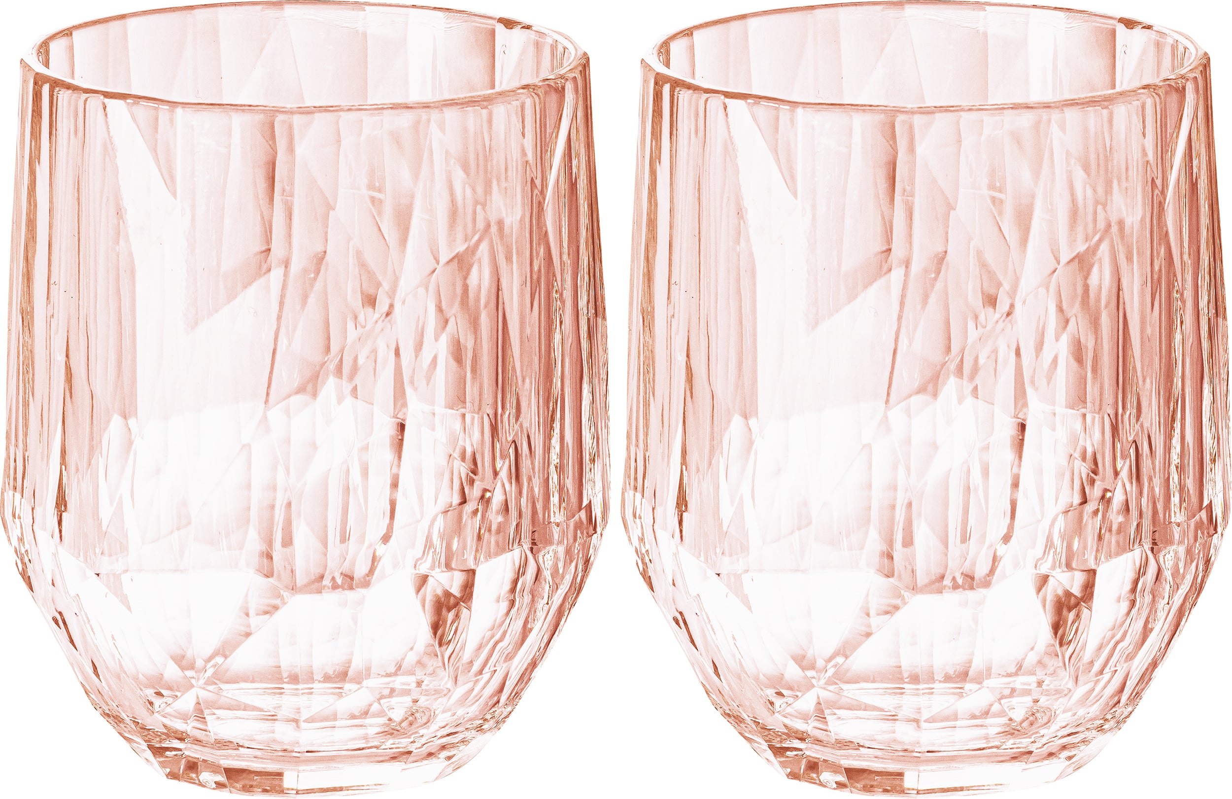 Kubki Club No. 24 300 ml transparentny różowy 2 szt.