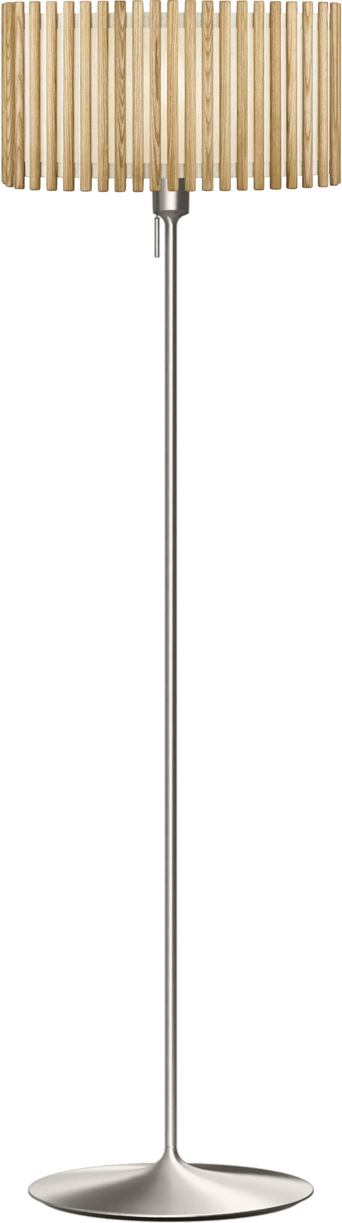 Lampa podłogowa Komorebi prostokątna 33 cm naturalny dąb ze srebrną podstawą