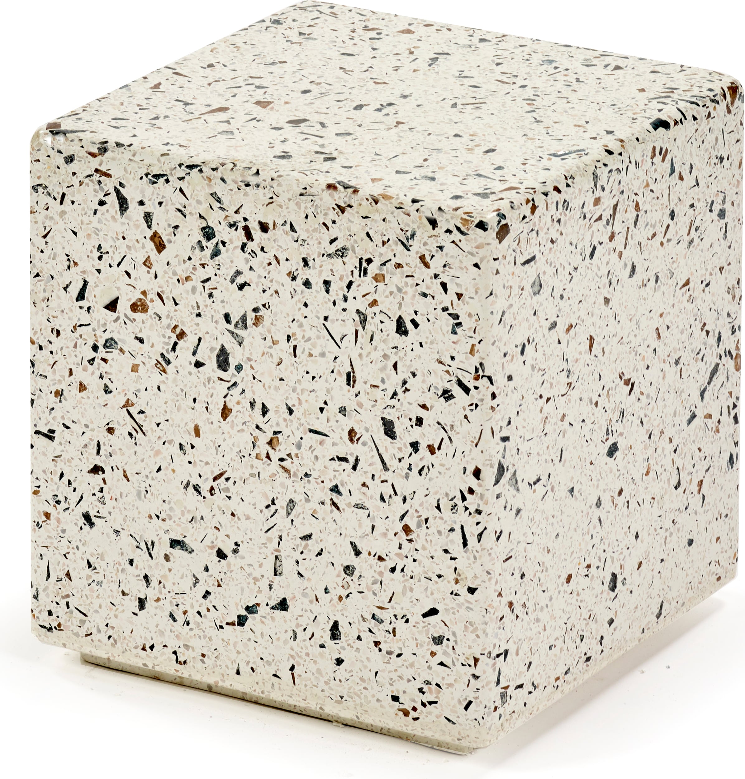 Stolik boczny Pawn Terrazzo 30 x 30 cm