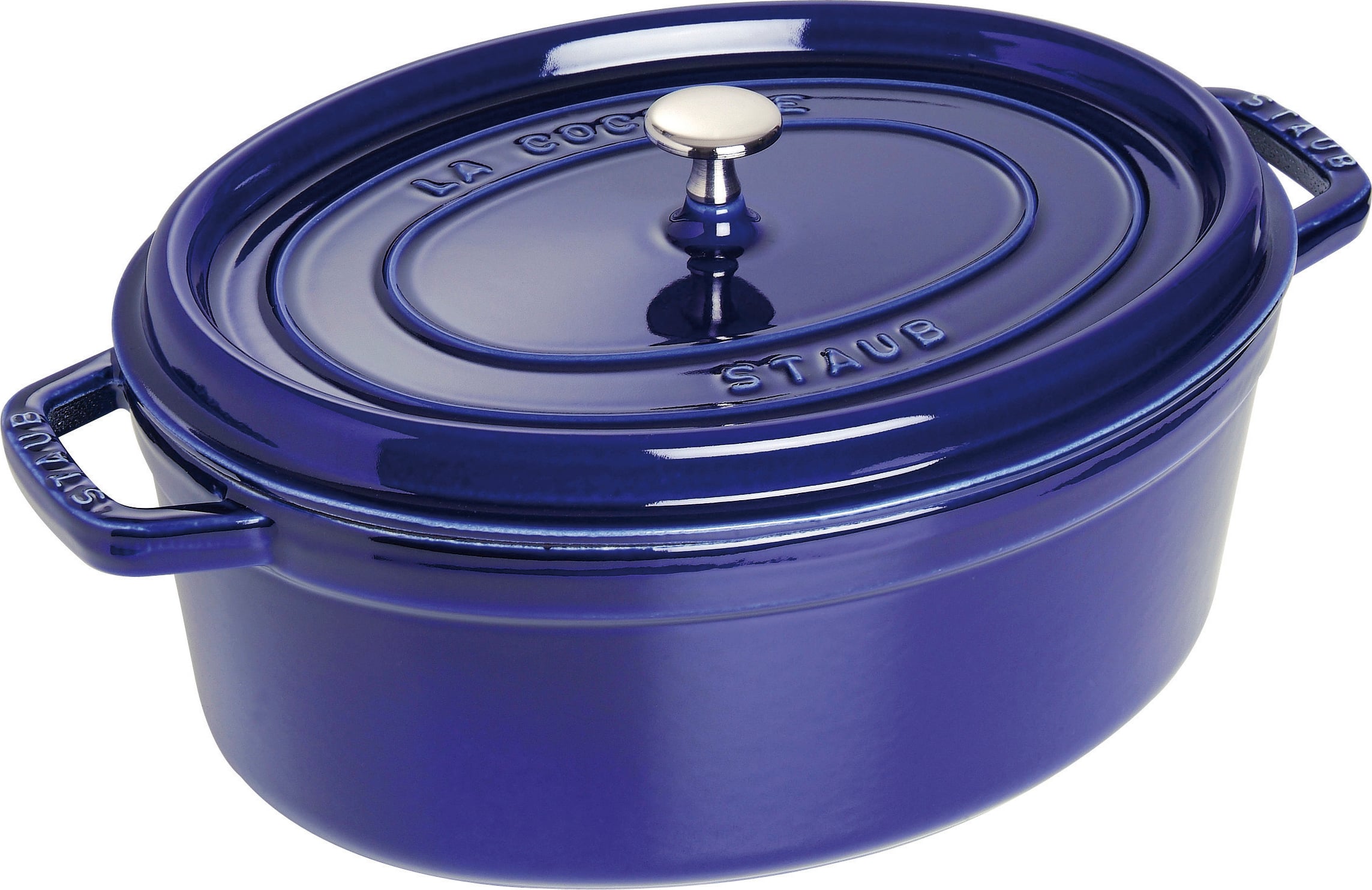 Garnek La Cocotte owalny 3 2 l niebieski żeliwny