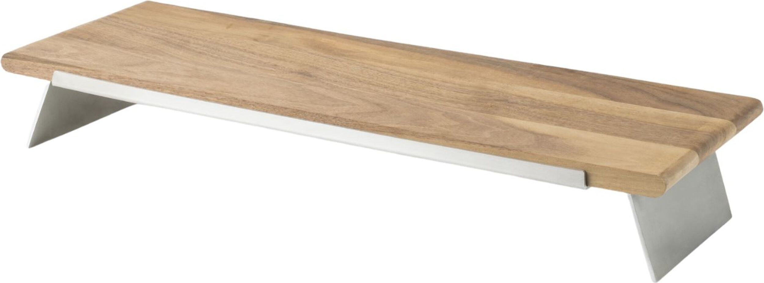 Ekspozytor bufetowy Fusion 60 x 20 cm srebrny drewniany