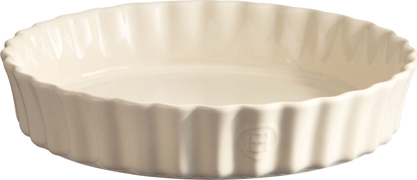 Forma do tarty ceramiczna Emile Henry głęboka 28 cm kremowa