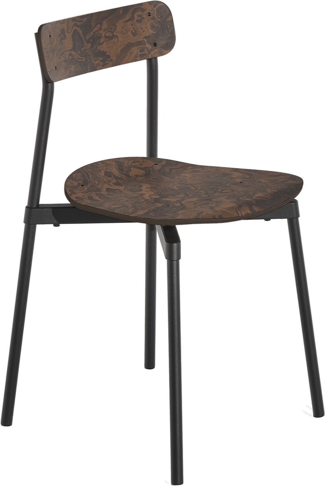 Krzesło Fromme Wood ciemne drewno