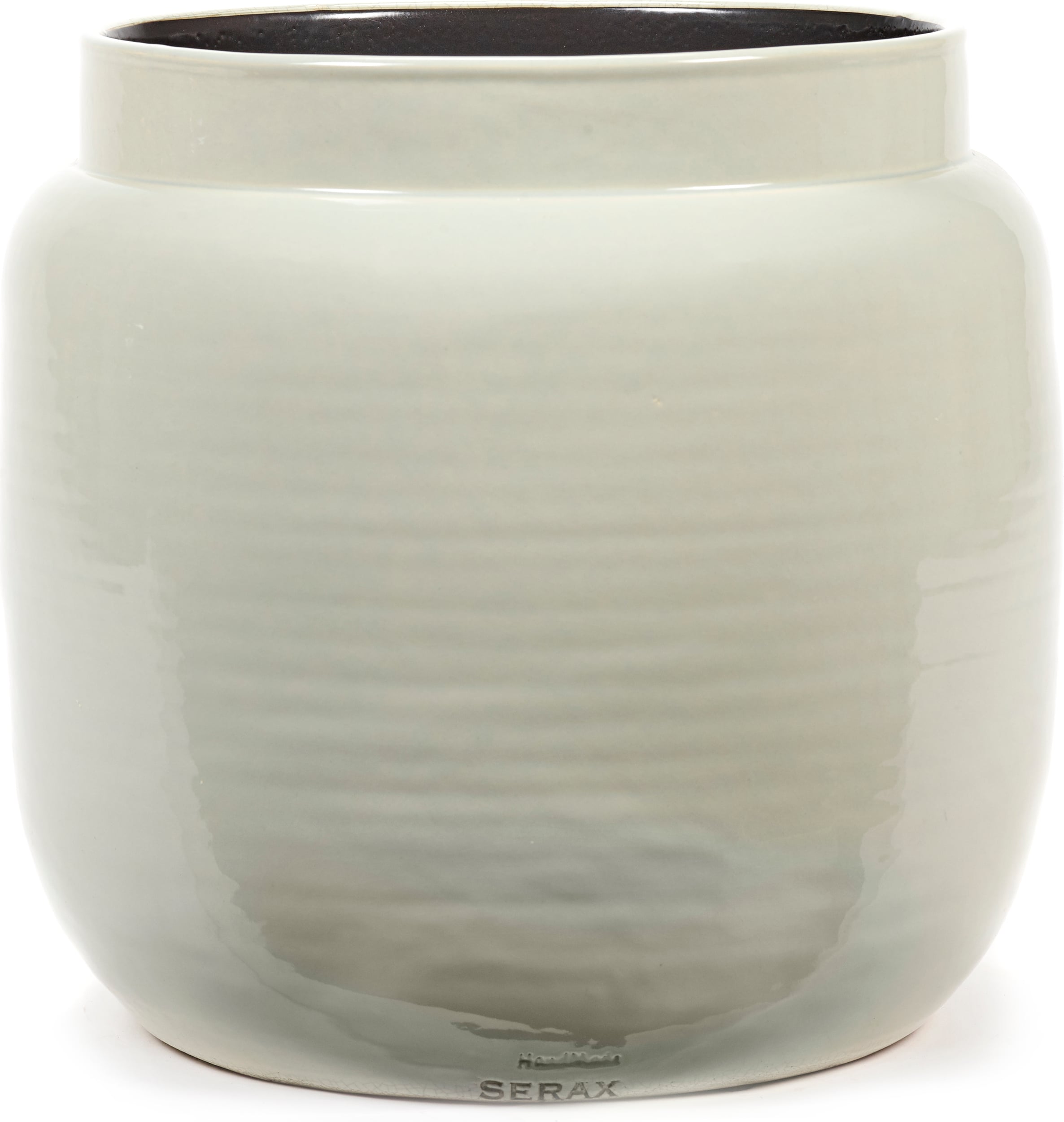 Osłonka na doniczkę Glazed Shades 32 cm jasnoszara