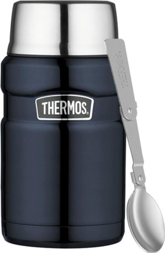 Termos obiadowy ze składaną łyżką Style 710 ml ciemnoniebieski 2 el.