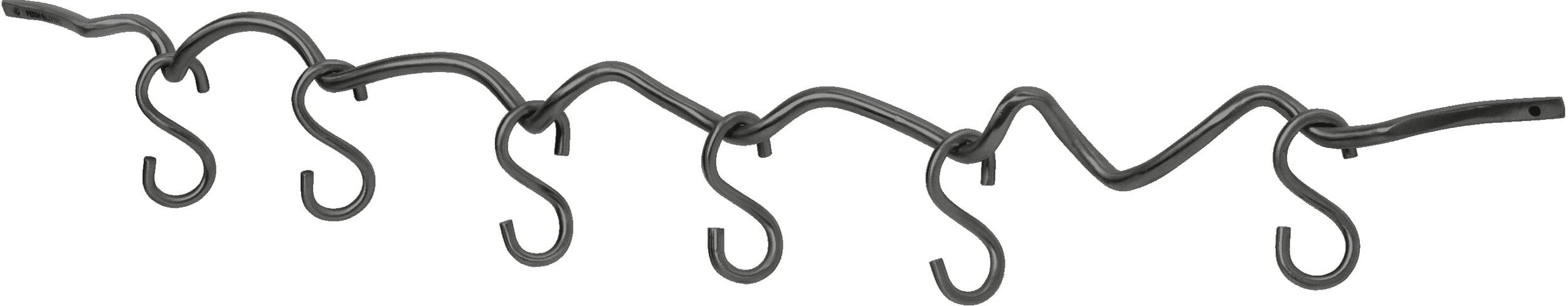 Reling kuchenny Curvature 55 cm czarny mosiądz