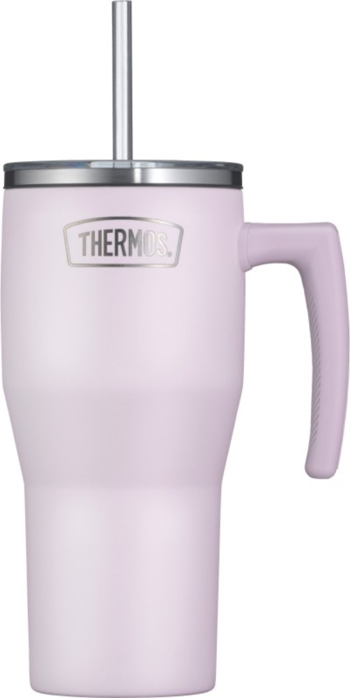 Kubek termiczny ze słomką Thermos Refreshing 850 ml lawendowy mat